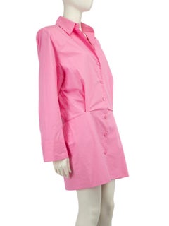 The Attico Pink Mini Shirt Dress Size L