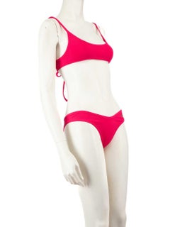 The Attico Pink Ribbed Bikini Size XS