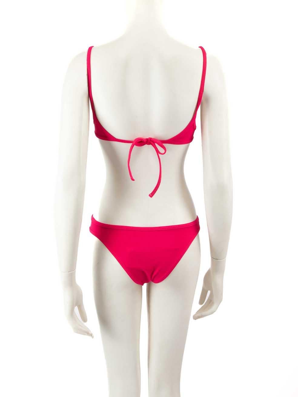 Rose The Attico Bikini rose côtelé taille XS en vente