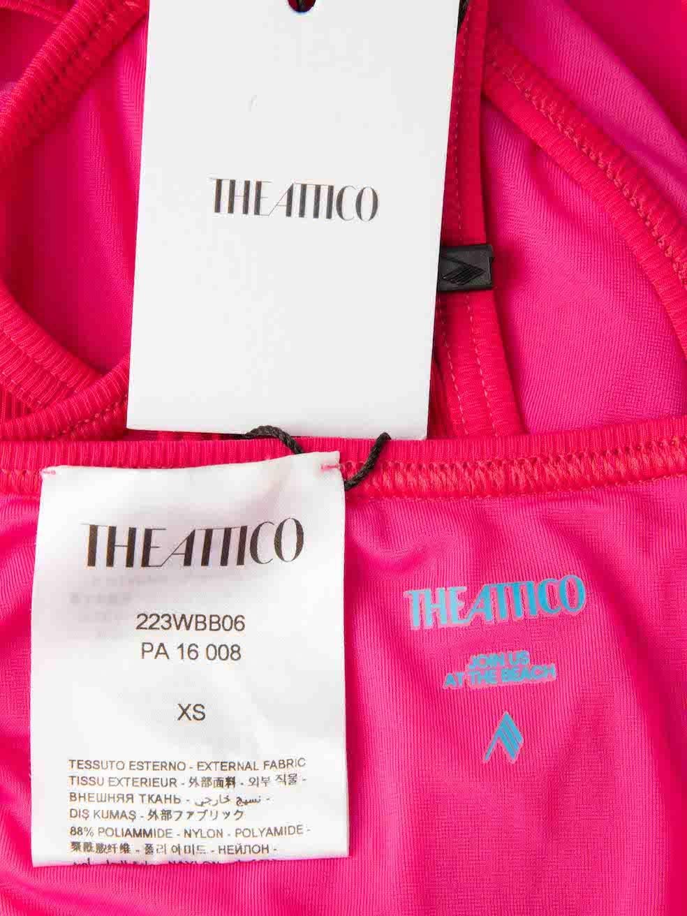 The Attico Bikini rose côtelé taille XS Pour femmes en vente