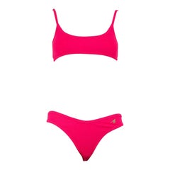 The Attico Pink Ribbed Bikini Size XS
