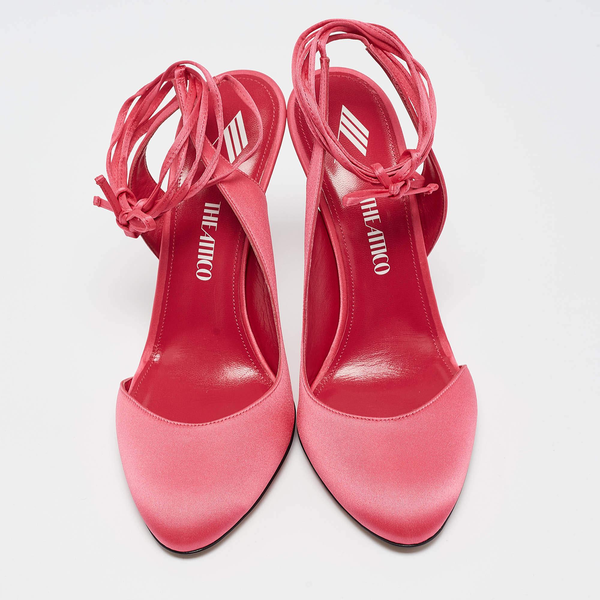 Bombas con tobillo Carrie de satén rosa Attico talla 40.5 Rosa en venta
