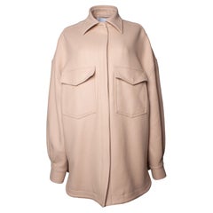 Der Attico, puderrosa Kurzmantel aus Wollgemisch