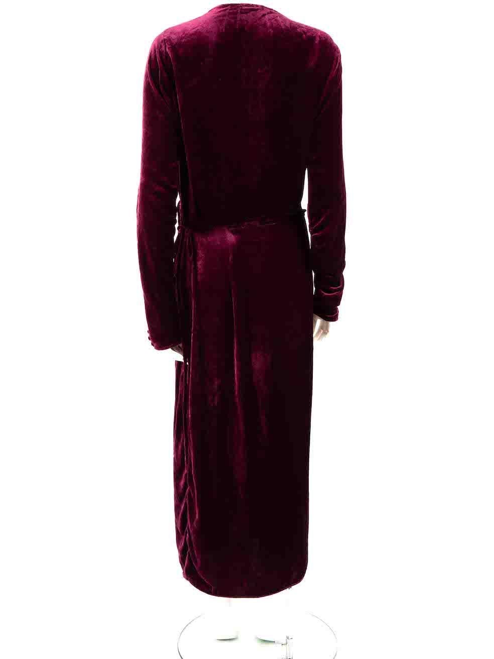 The Attico Purple Velvet Long Nightgown Size L In Good Condition In London, GB