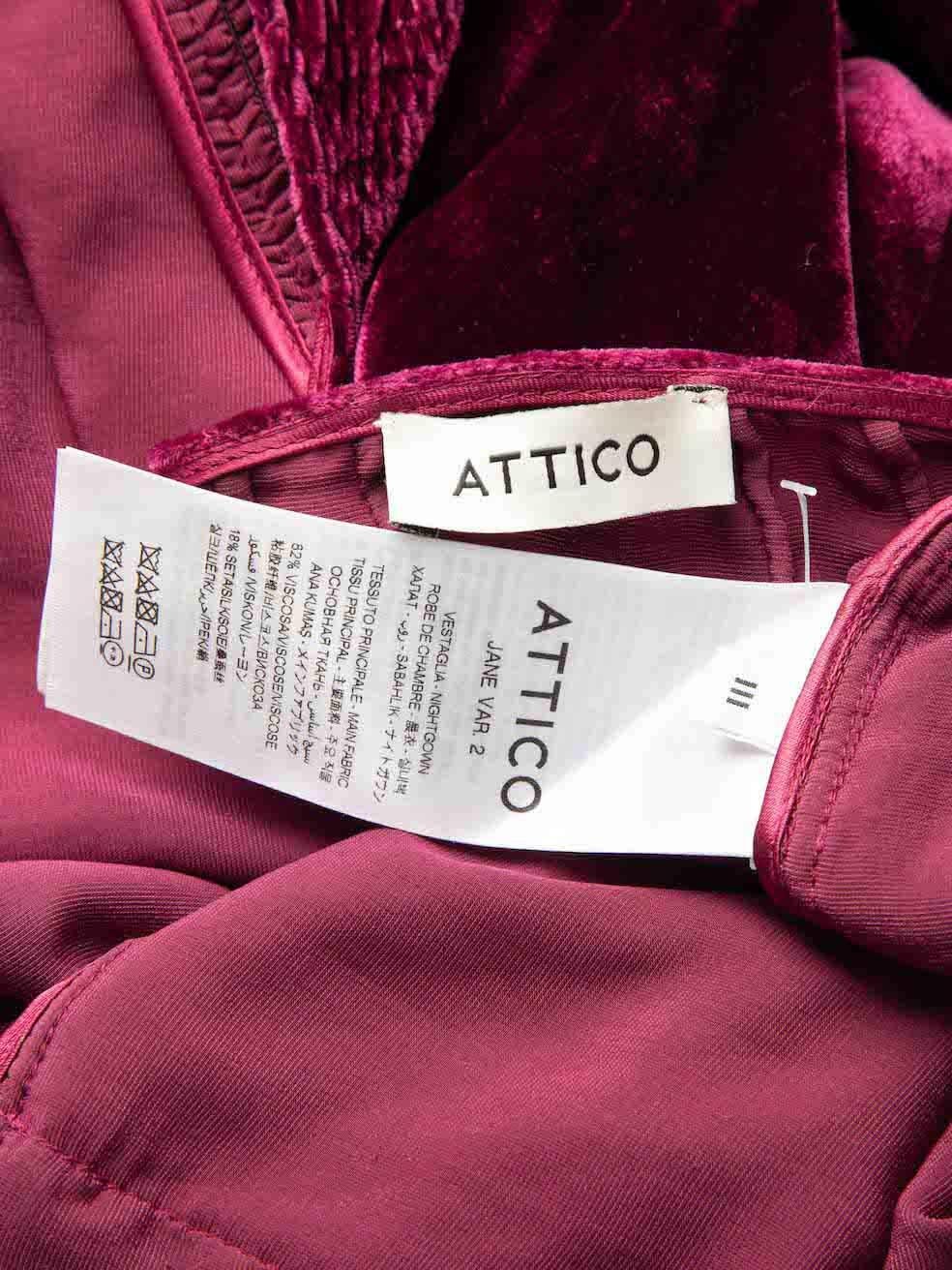 The Attico Purple Velvet Long Nightgown Size L 1
