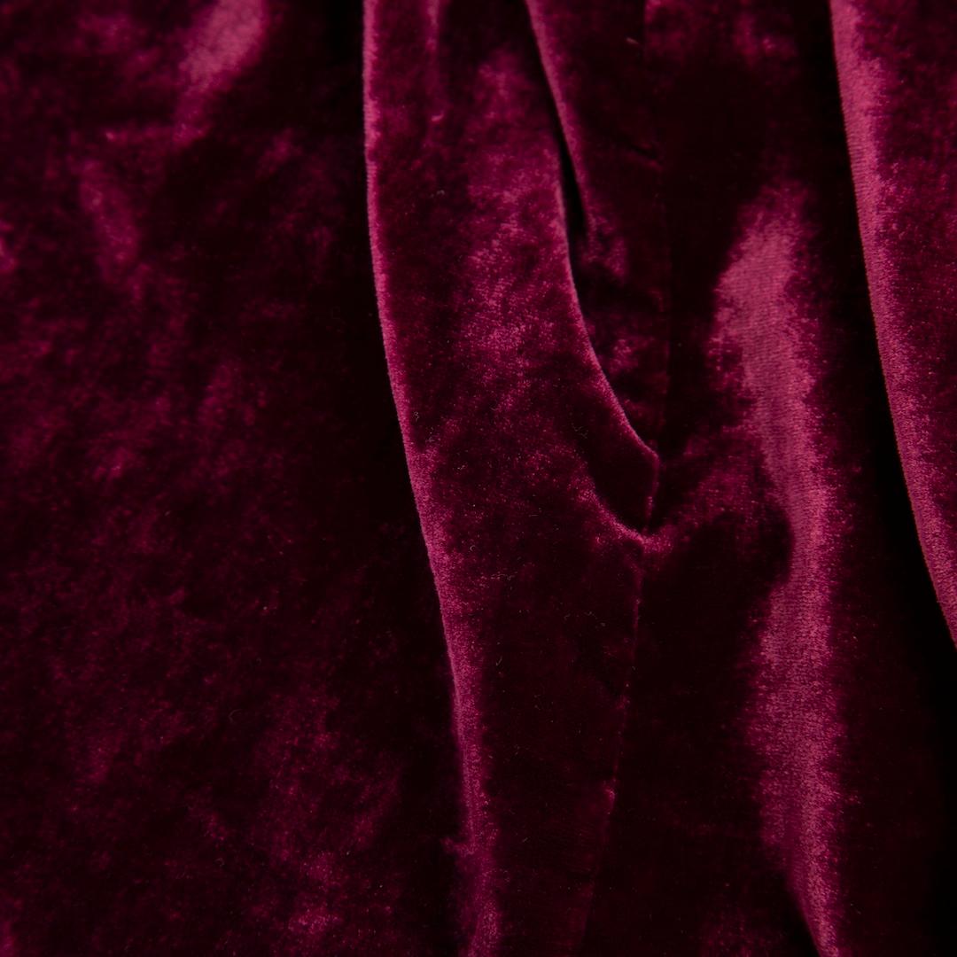 Black The Attico Purple Velvet Long Wrap Dress Size L For Sale