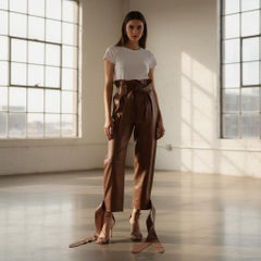 The Attico Rust Lamb Leather Pants Size FR 34 / IT 38