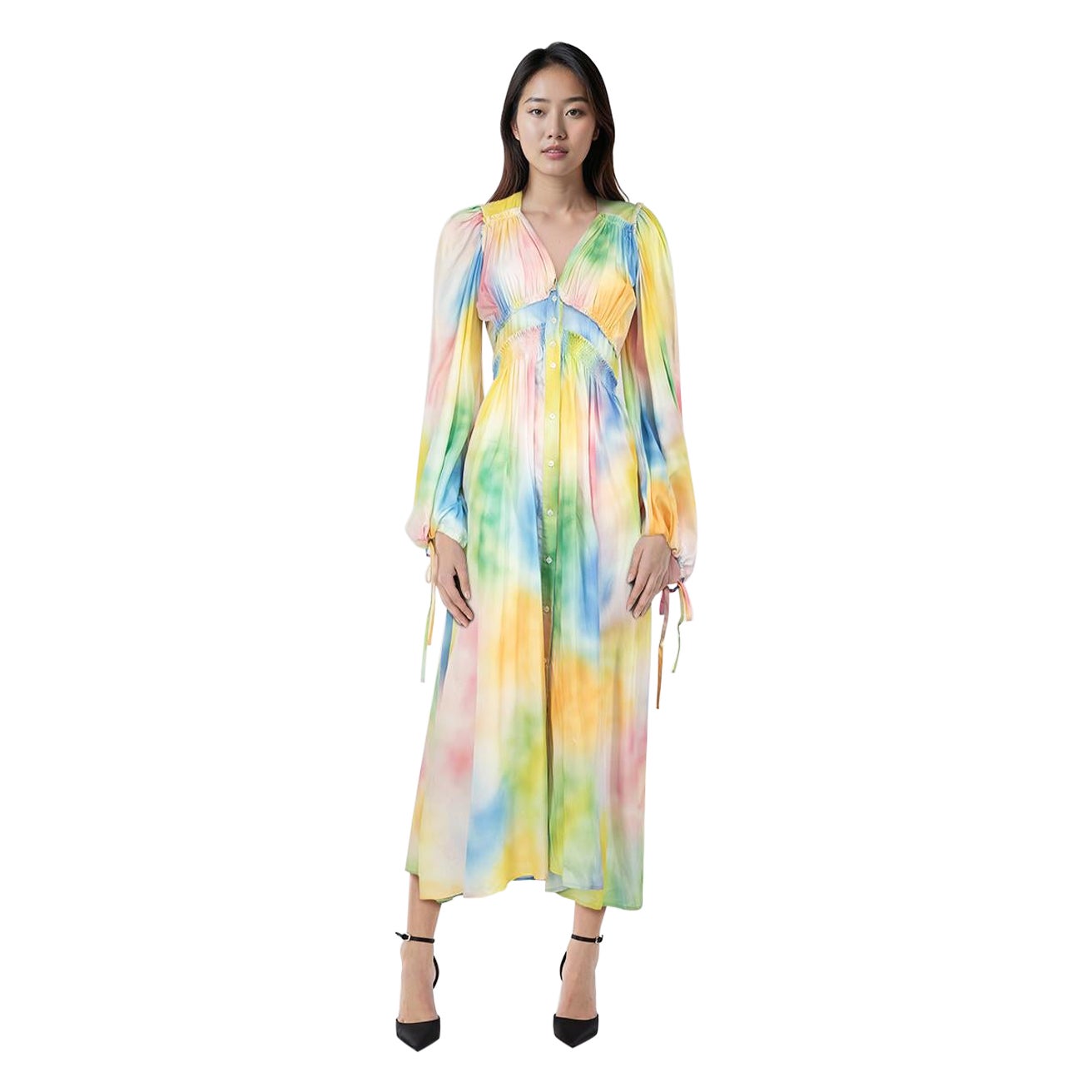 The Attico Tie Dye Maxi Dress Size S