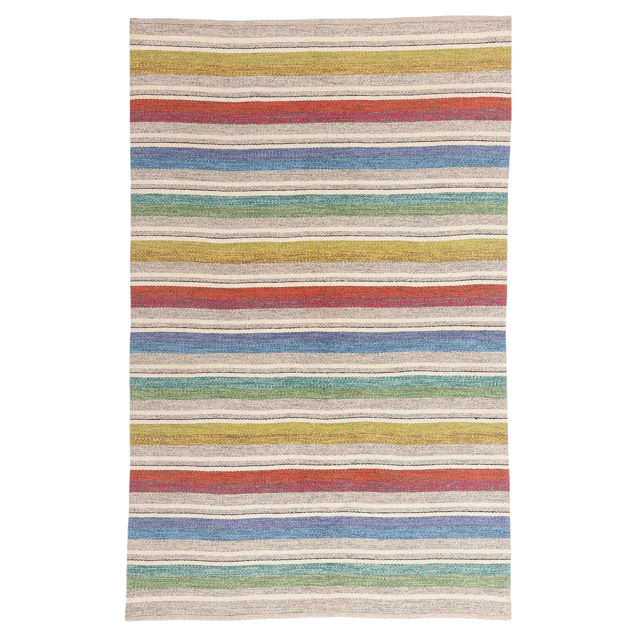 The Aurora Stripe Reverie: A Swedish Rollakan Masterpiece of Nordic Prestige