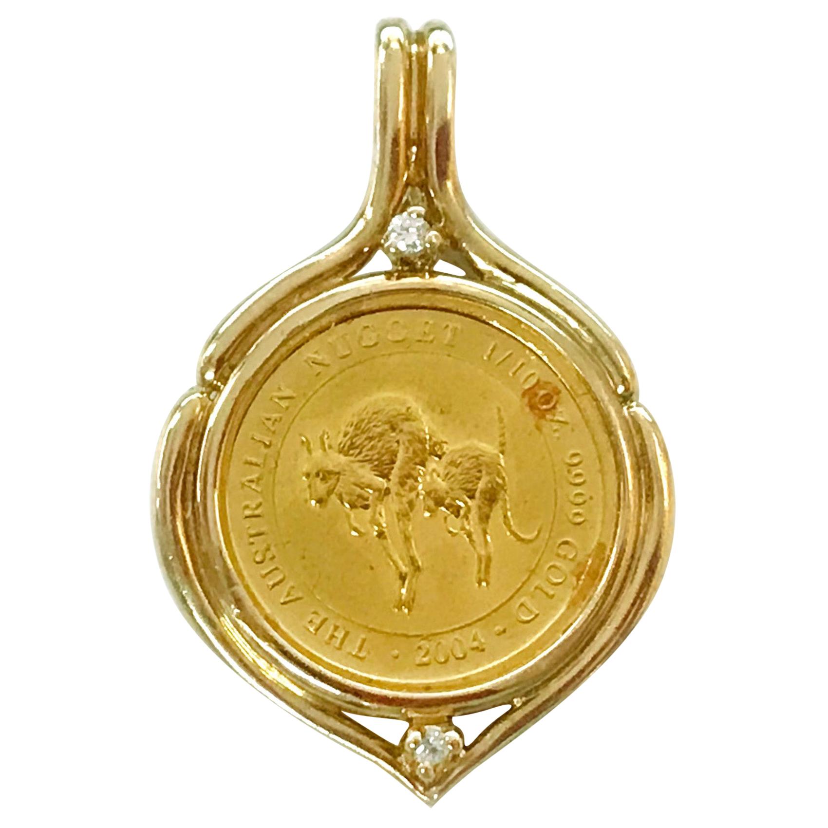 "The Australian Nugget" Coin Pendant For Sale