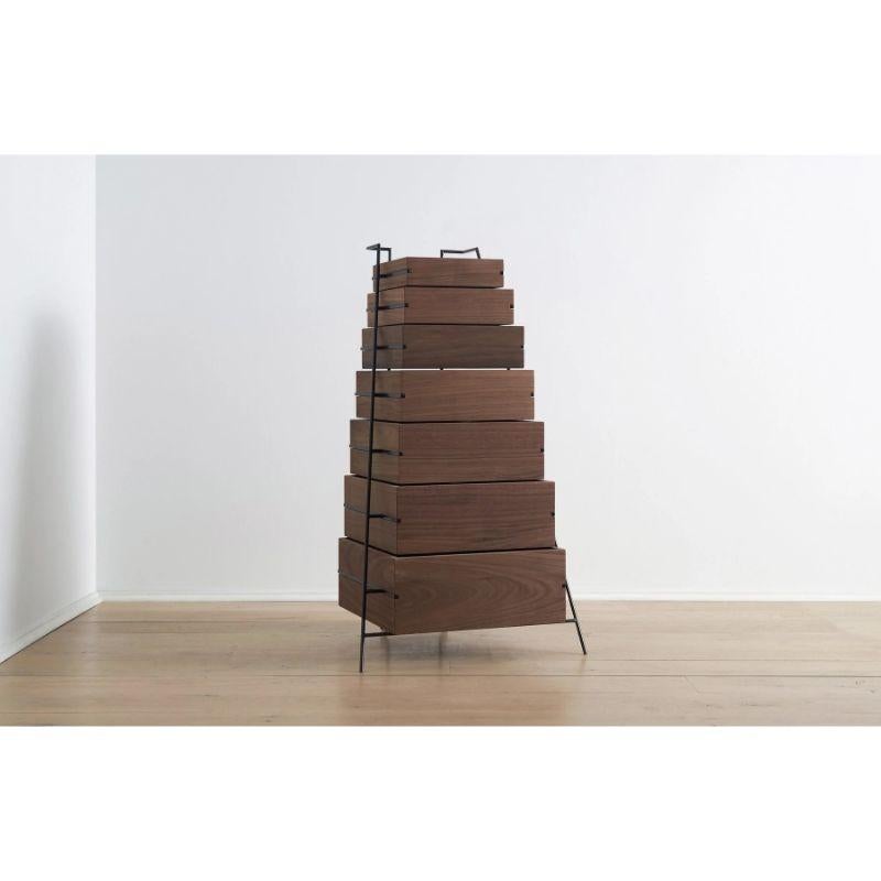 The Sutoa is a clear statement of abundant function balanced with orderly simplicity. Seven boxes in total offer perfect spaces for a wide range of storage needs. Organize your kitchen, bedroom, or living room necessities with this minimalist
