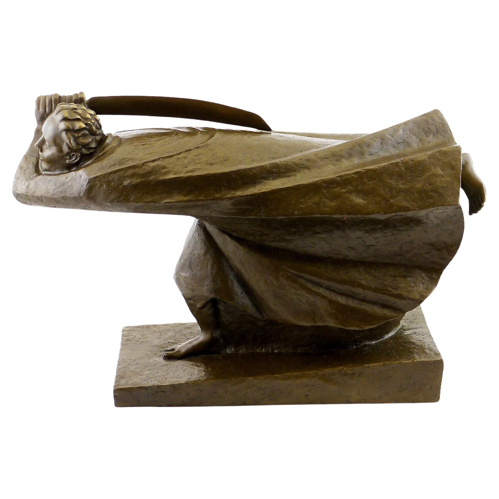 Der Rächer Figurative Skulptur in Bronze, 20. Jahrhundert, Art Deco Stil im Angebot