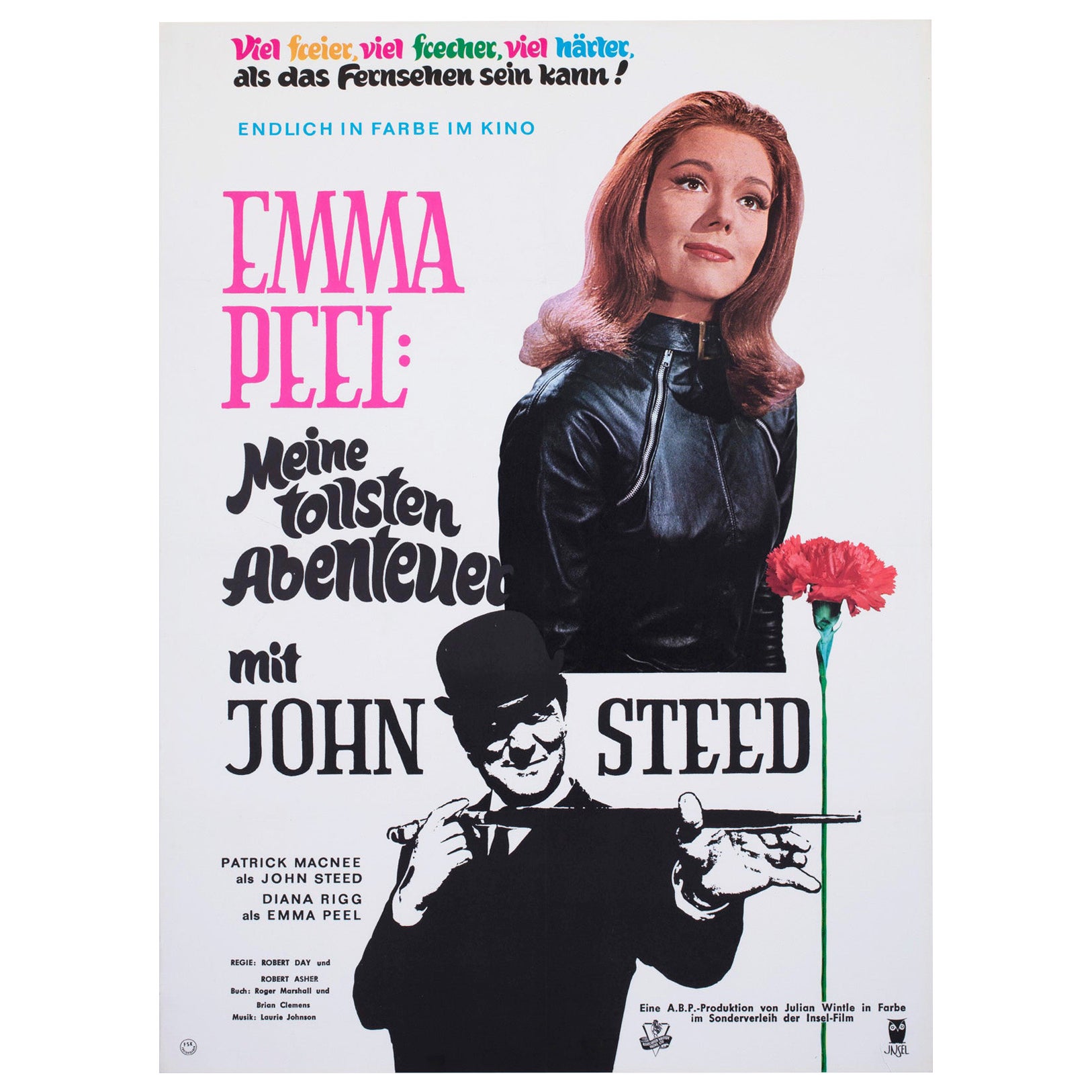 The Avengers 1968 German Film Poster