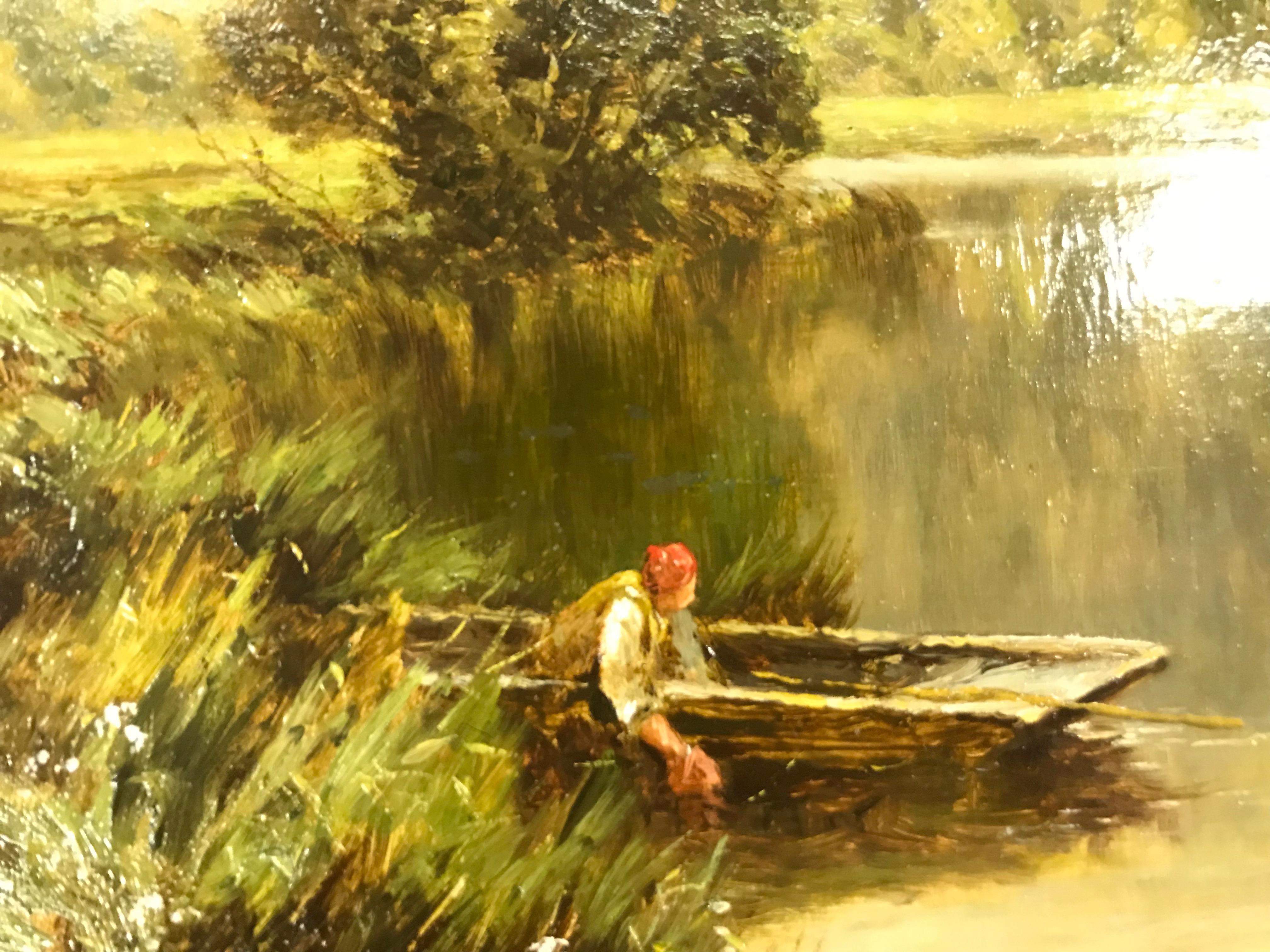 English 'The Avon' Ringwood, Hampshire by Henry H. Parker '1858-1930'