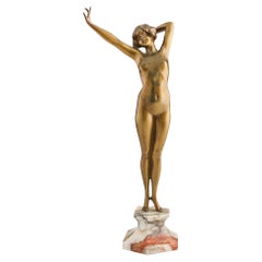 'The Awakening' Art Deco Bronze Sculpture by Paul Philippe, Signed