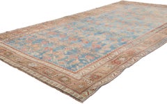 The Azure Court: A Late 19th Century Persian Bijar Masterpiece of Noble Grace