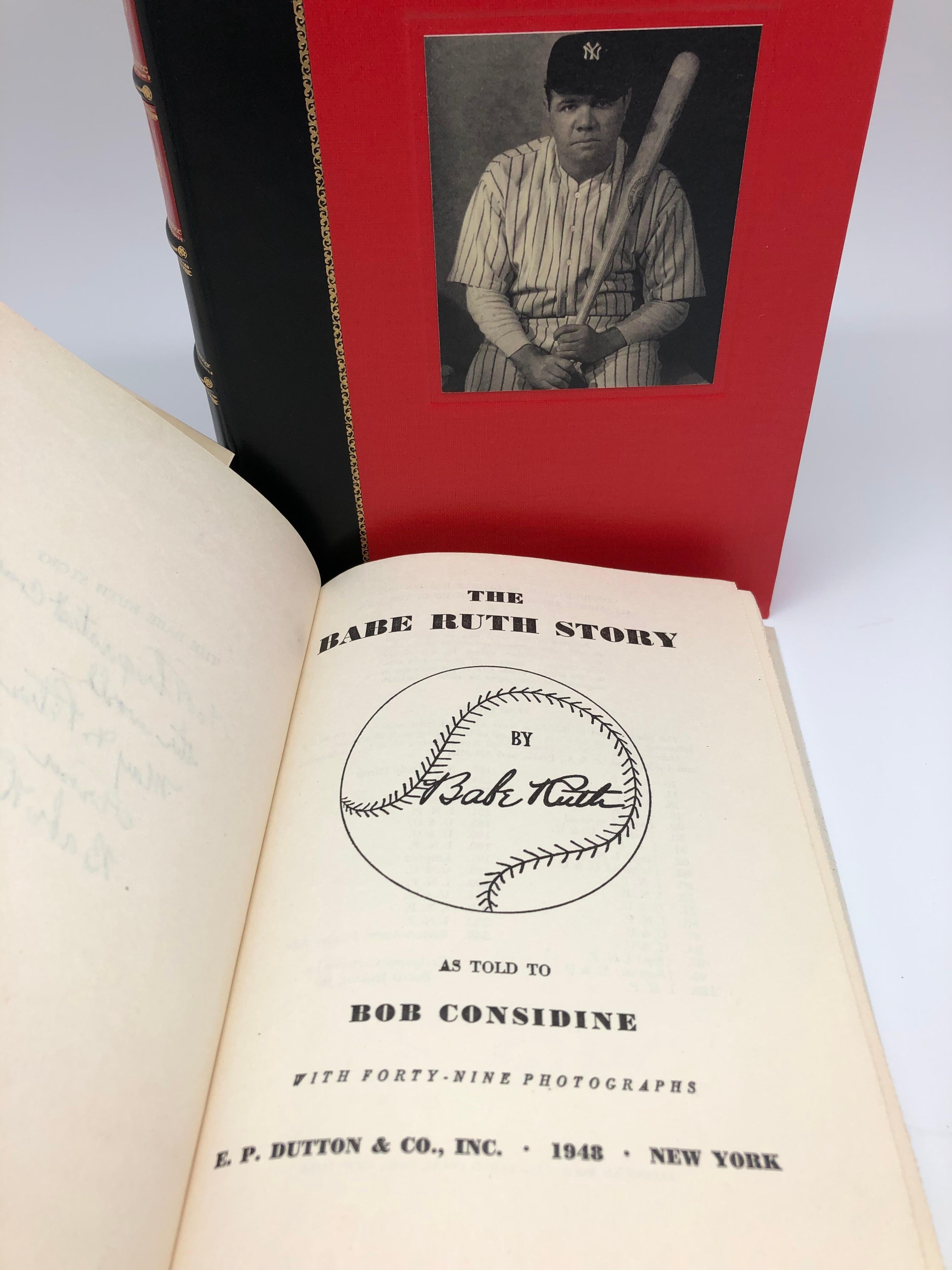 The Babe Ruth Story By Babe Ruth Signed And Inscribed First Edition 1948 At 1stdibs