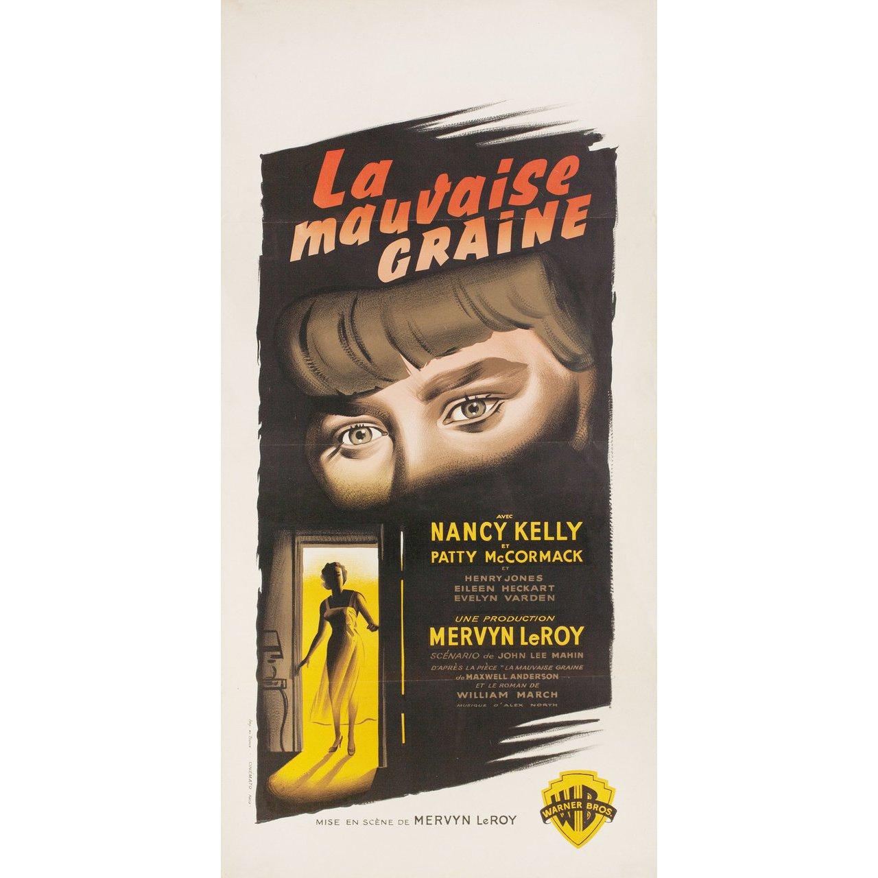 Original 1956 French petite poster for the film The Bad Seed directed by Mervyn LeRoy with Nancy Kelly / Patty McCormack / Henry Jones / Eileen Heckart. Very Good-Fine condition, folded. Many original posters were issued folded or were subsequently