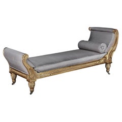 Morel and Hughes Regency Carved Giltwood Daybed Likely Made for Badminton House