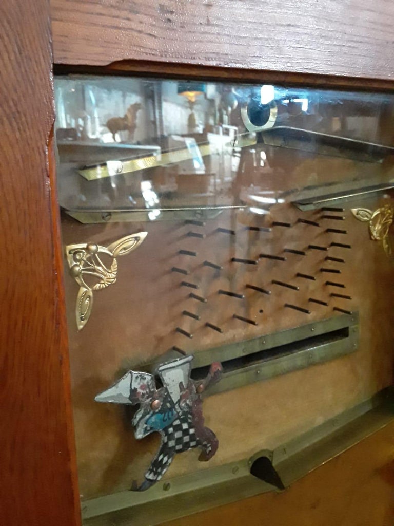 "the Bajazzo" Wooden Slot Machine, Art Nouveau Slot Machine at 1stDibs