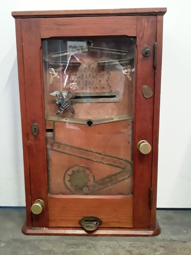 "the Bajazzo" Wooden Slot Machine, Art Nouveau Slot Machine at 1stDibs