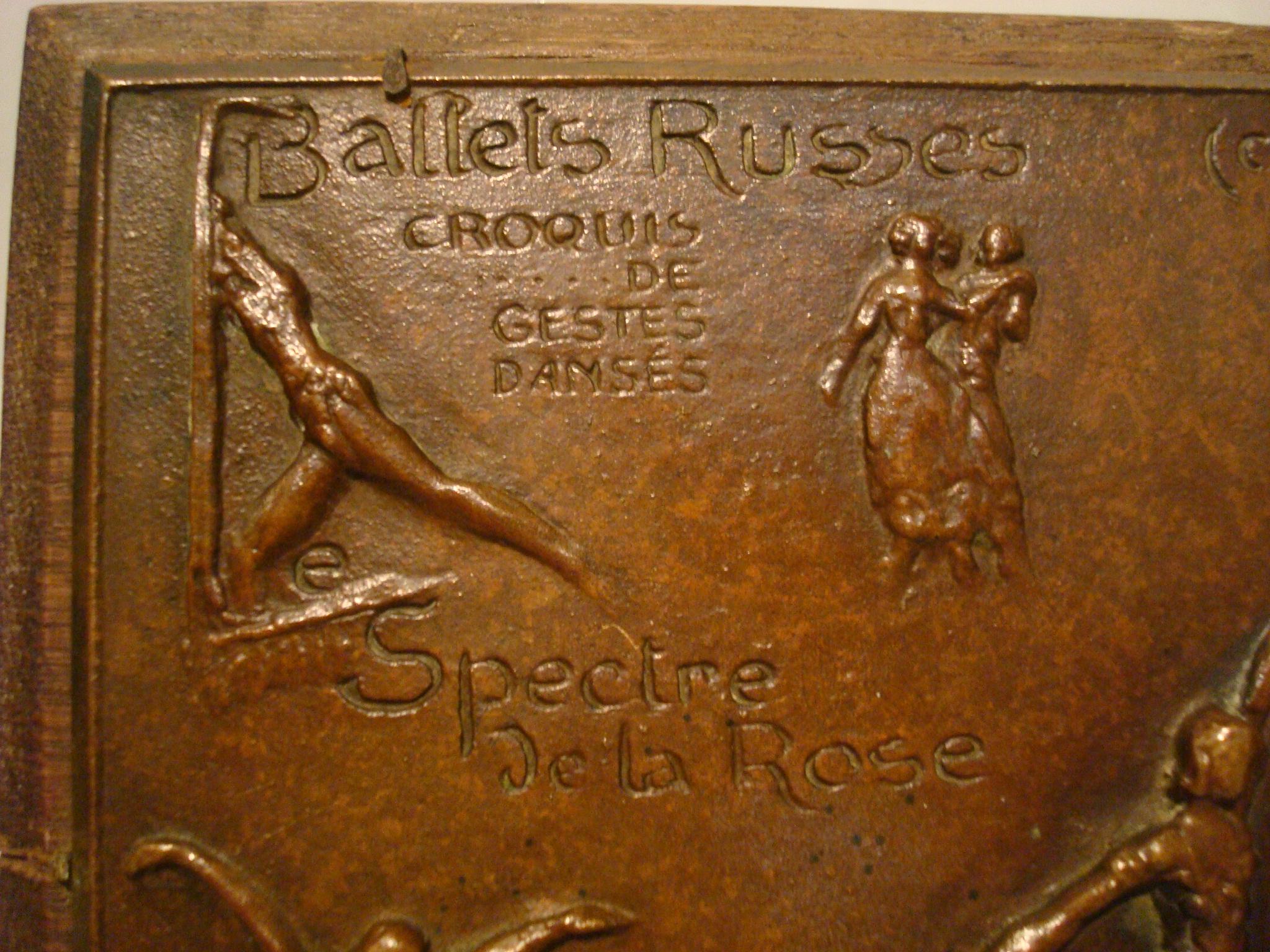 Ballet Russian Dansers Bronze Relief Plaque by Maurice Charpentier-Mio 7