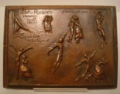 Ballet Russian Dansers Bronze Relief Plaque by Maurice Charpentier-Mio