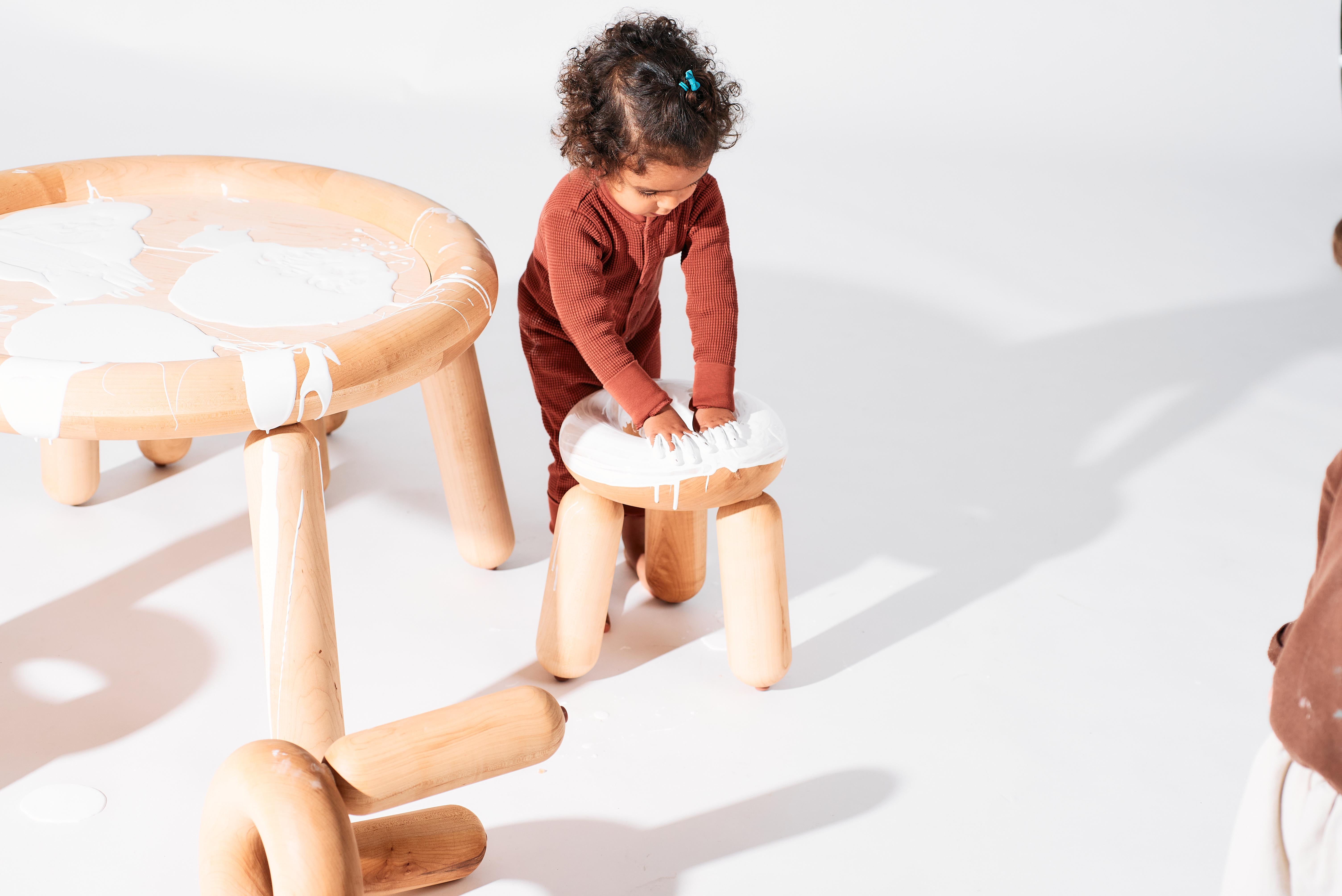 The Balloon Stool Collection - Solid Maple Stools - Small Size For Sale 5