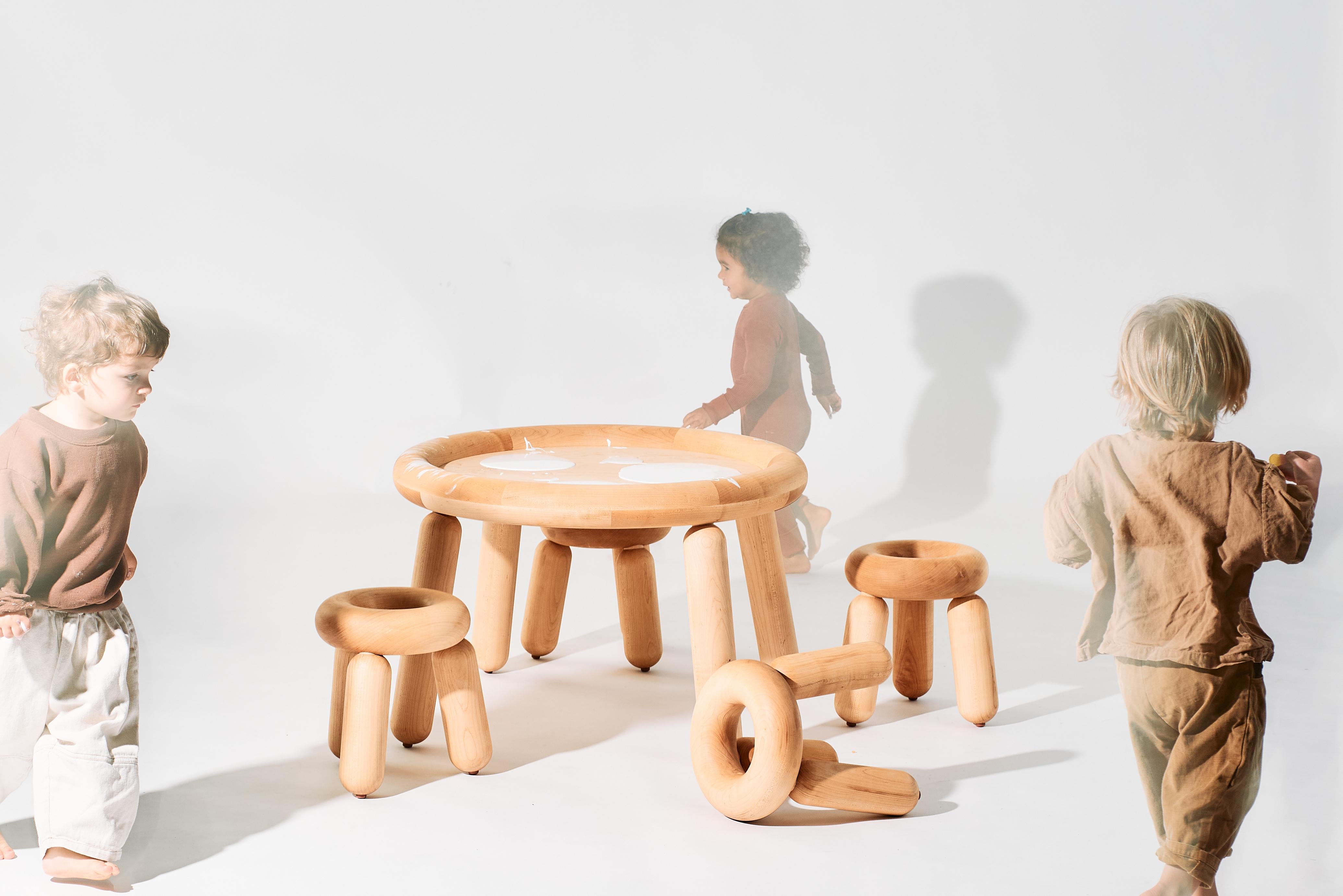 The Balloon Stool Collection - Solid Maple Stools - Small Size For Sale 8