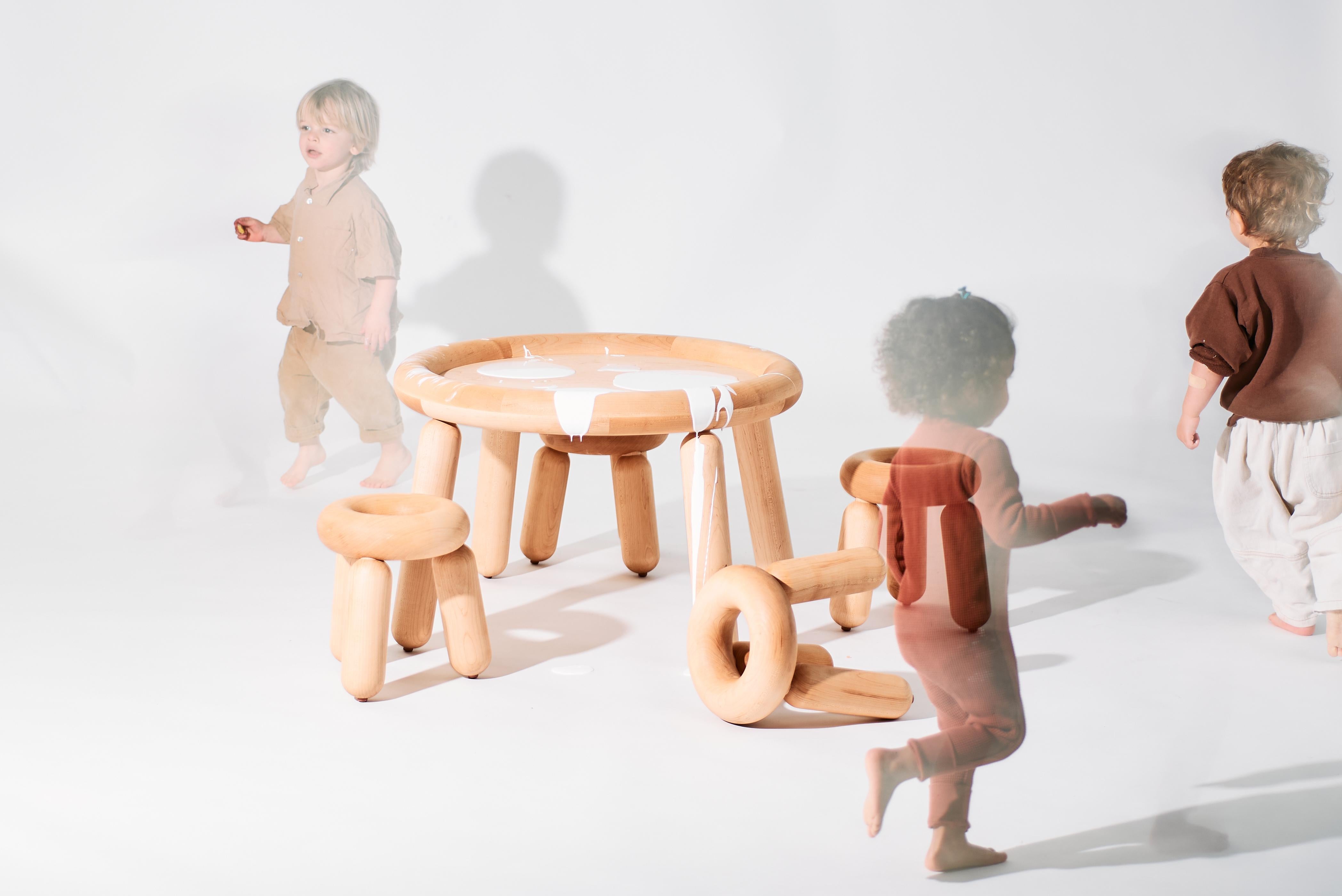 The Balloon Stool Collection - Solid Maple Stools - Small Size For Sale 9