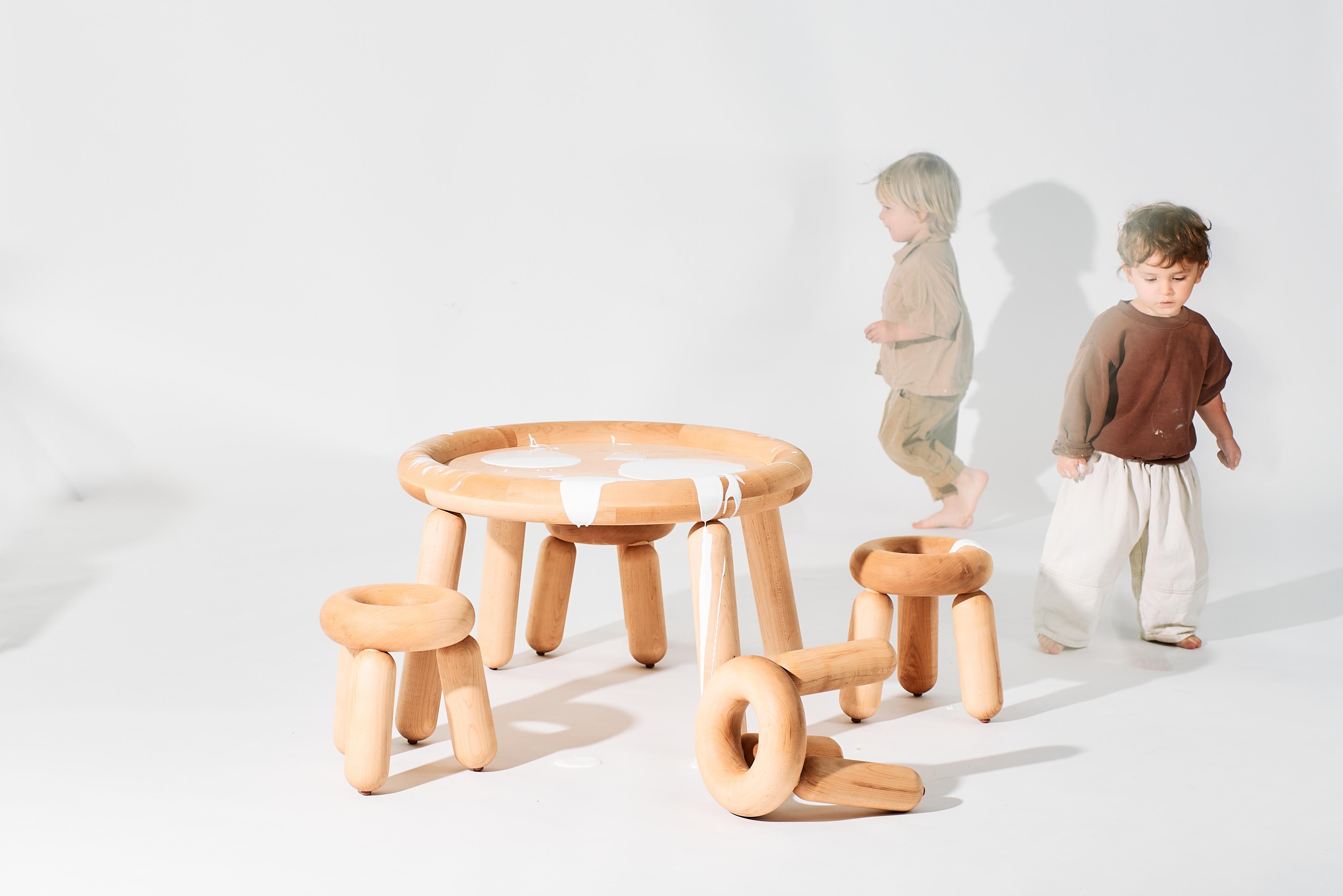 The Balloon Stool Collection - Solid Maple Stools - Small Size For Sale 10
