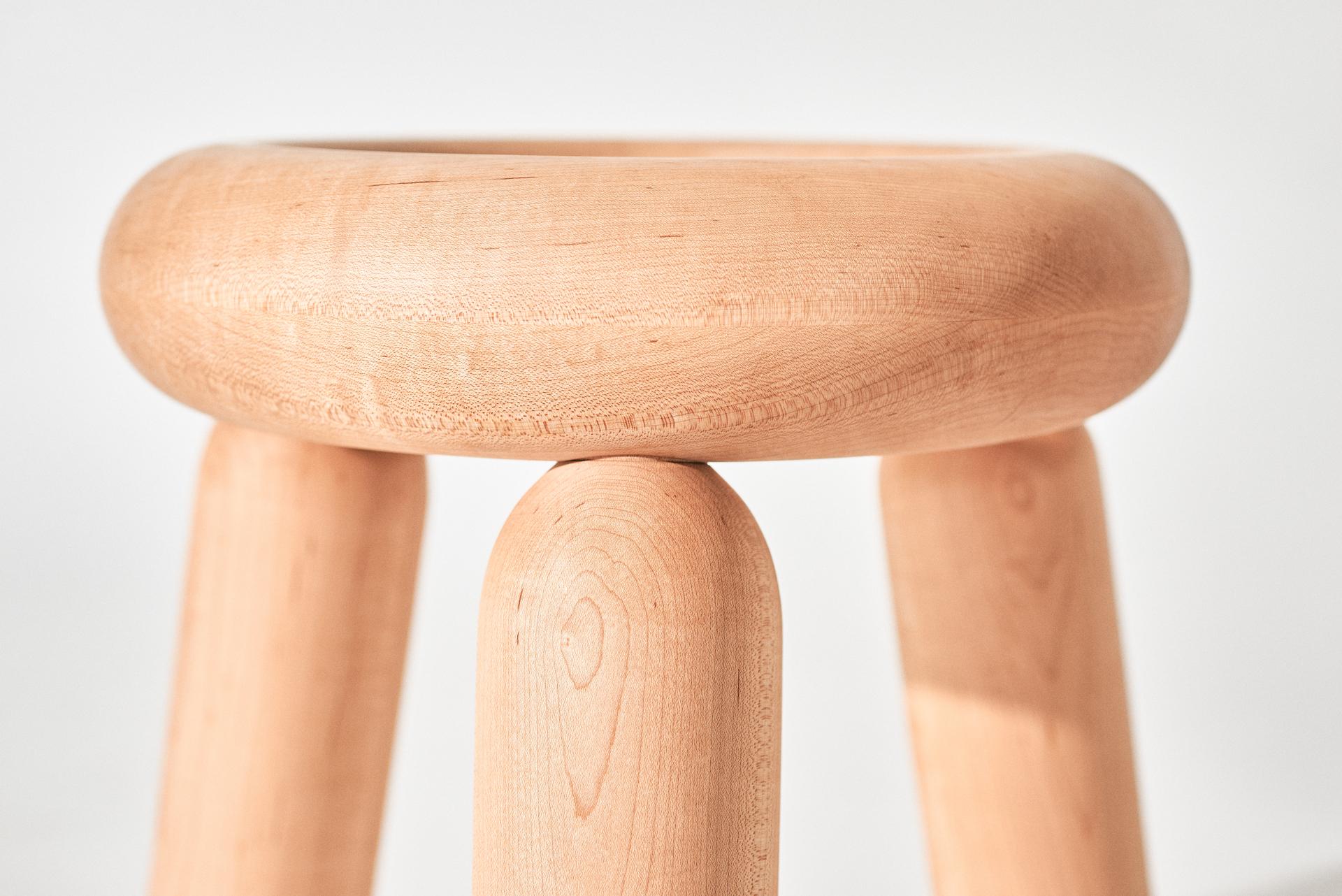 Modern The Balloon Stool Collection - Solid Maple Stools - Small Size For Sale