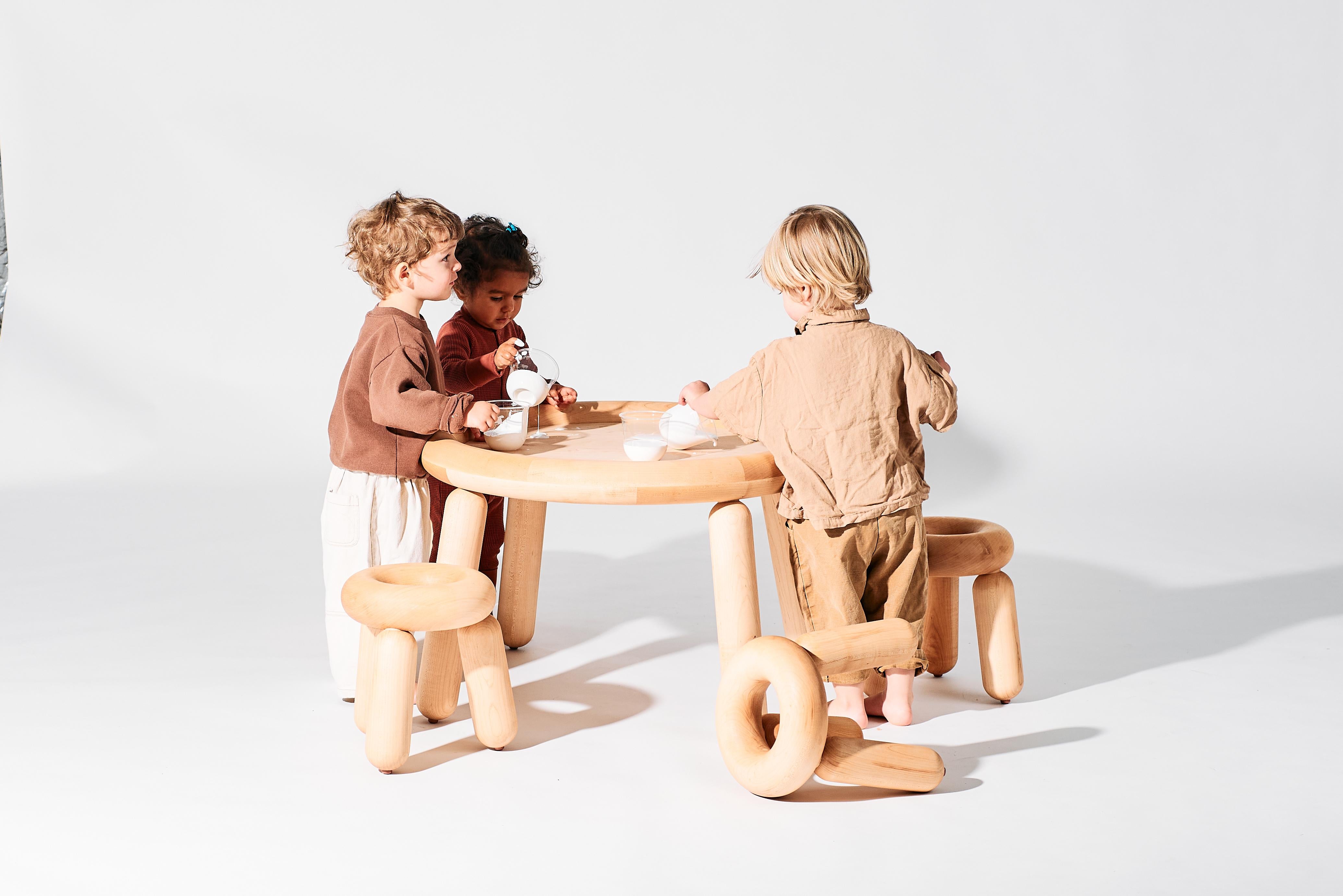 The Balloon Stool Collection - Solid Maple Stools - Small Size For Sale 1