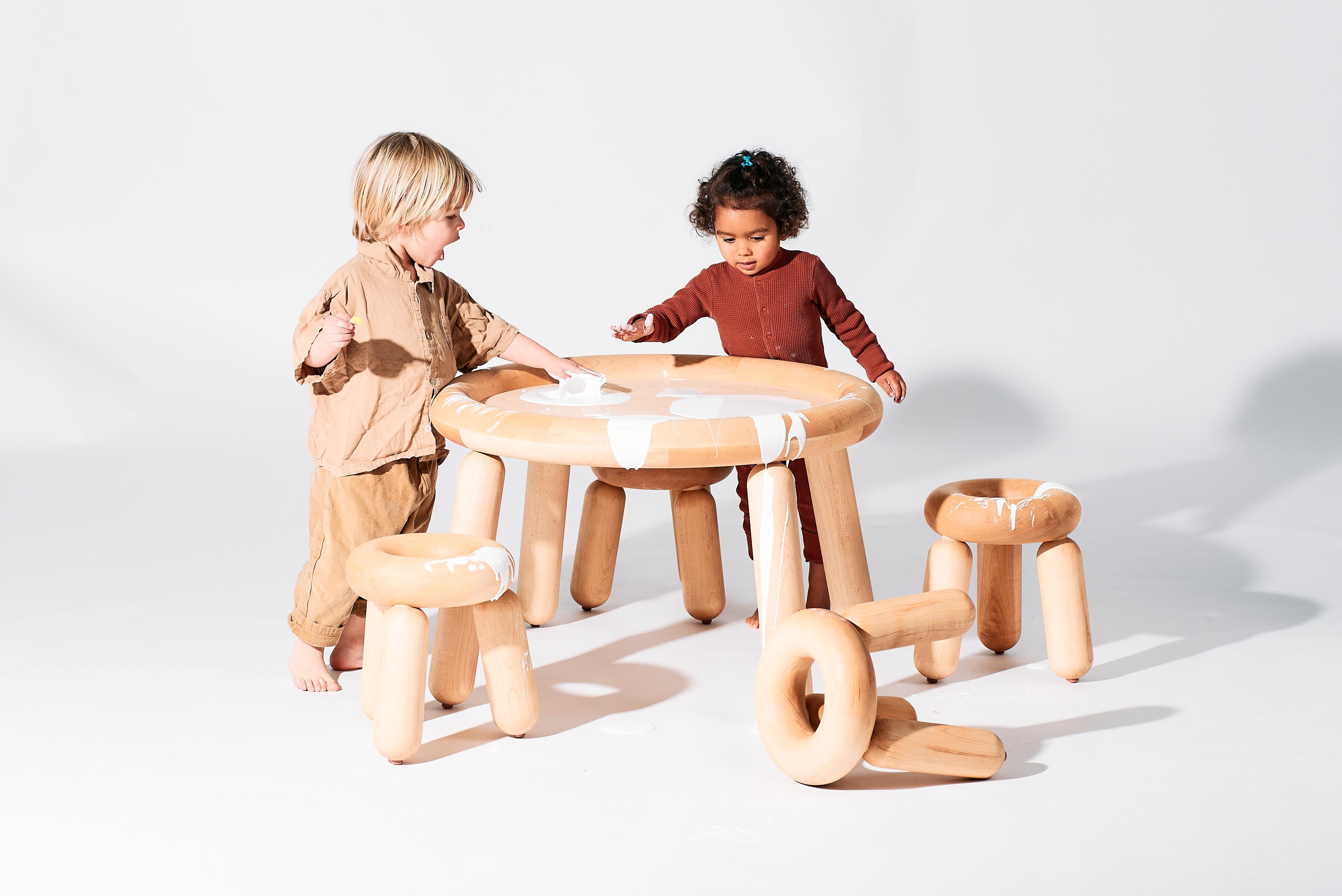 The Balloon Stool Collection - Solid Maple Stools - Small Size For Sale 2