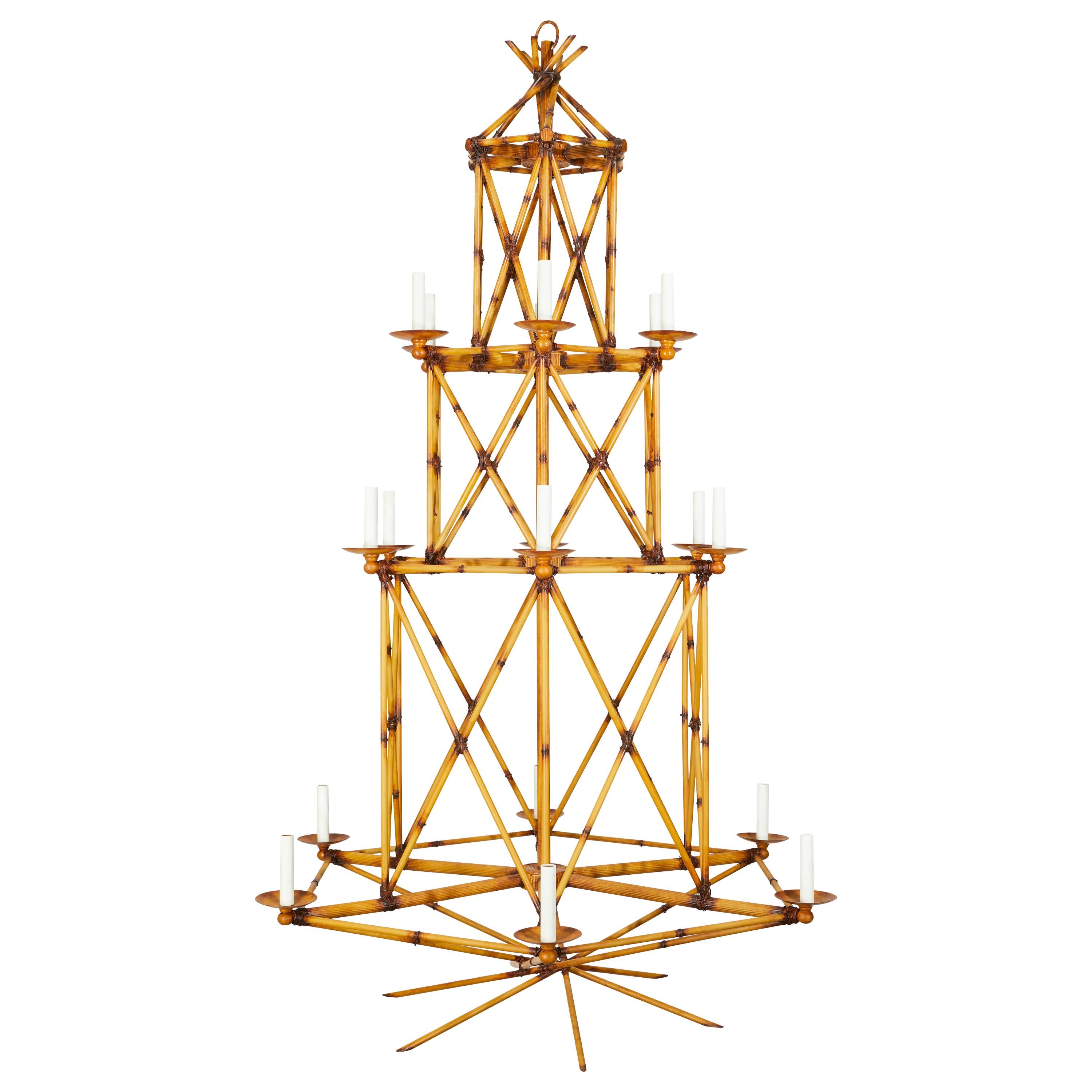 Bamboo Folly Chandelier by David Duncan