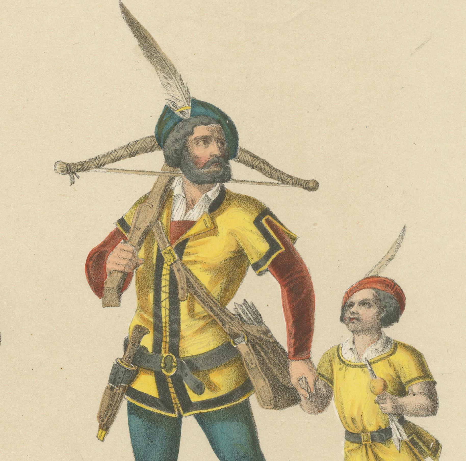 The Banner of the Swiss Confederation & William Tell - Eine nationale Hommage, 1855 (Papier) im Angebot