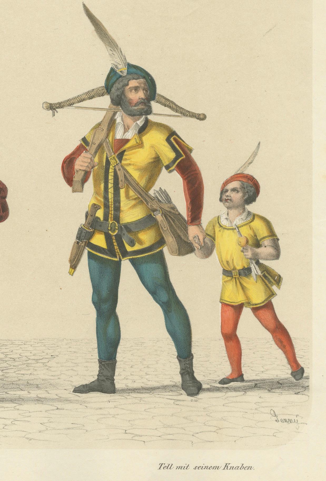 The Banner of the Swiss Confederation & William Tell - Eine nationale Hommage, 1855 im Angebot 1