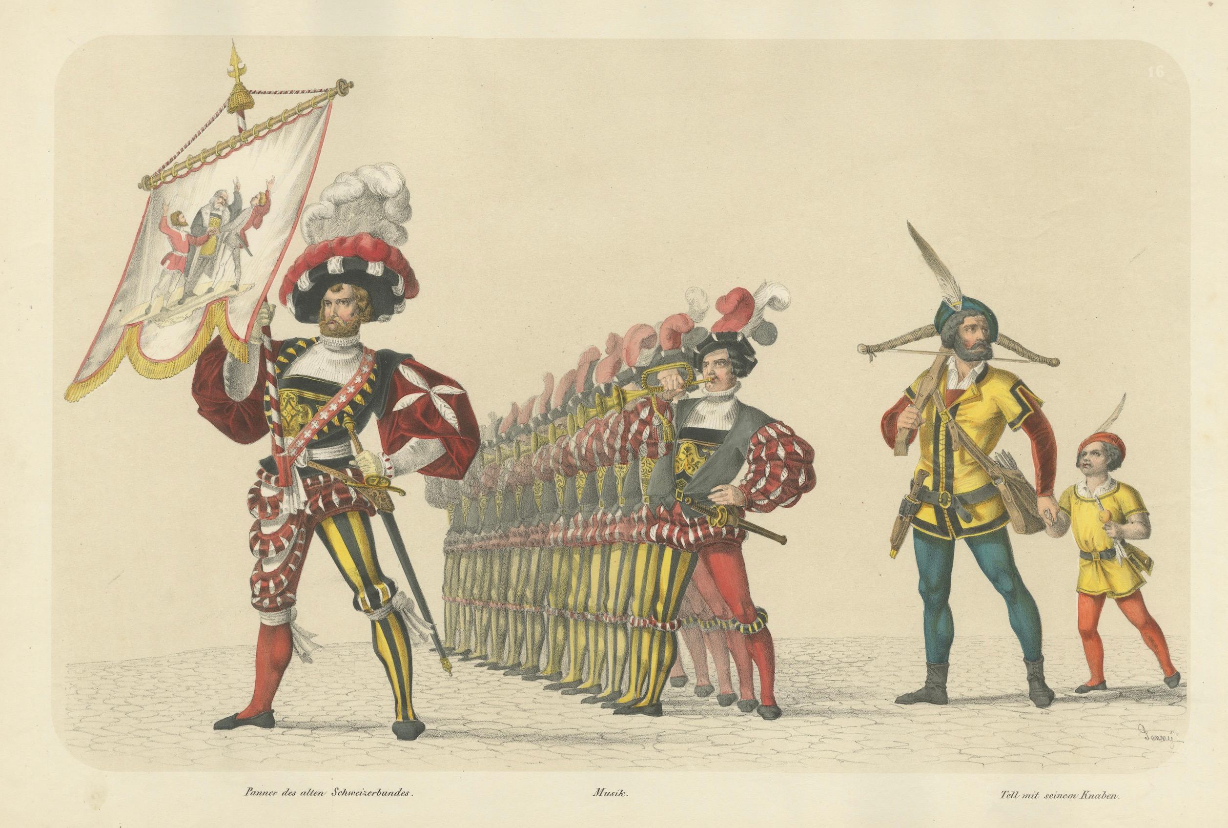 The Banner of the Swiss Confederation & William Tell - Eine nationale Hommage, 1855 im Angebot 2
