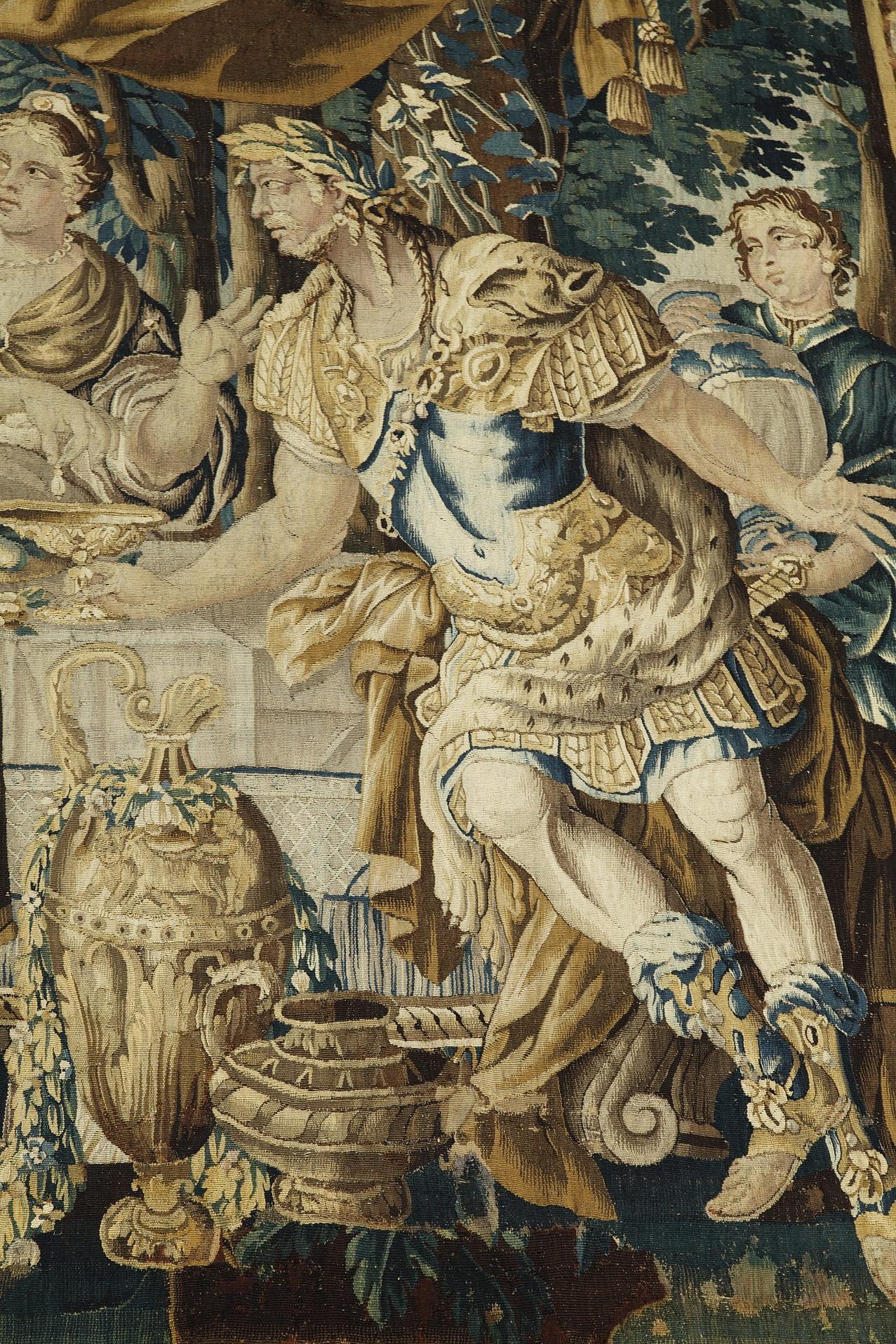 Aubusson-Wandteppich „Der Bankett von Kleopatra“, Frankreich, 18. Jahrhundert (Französisch) im Angebot