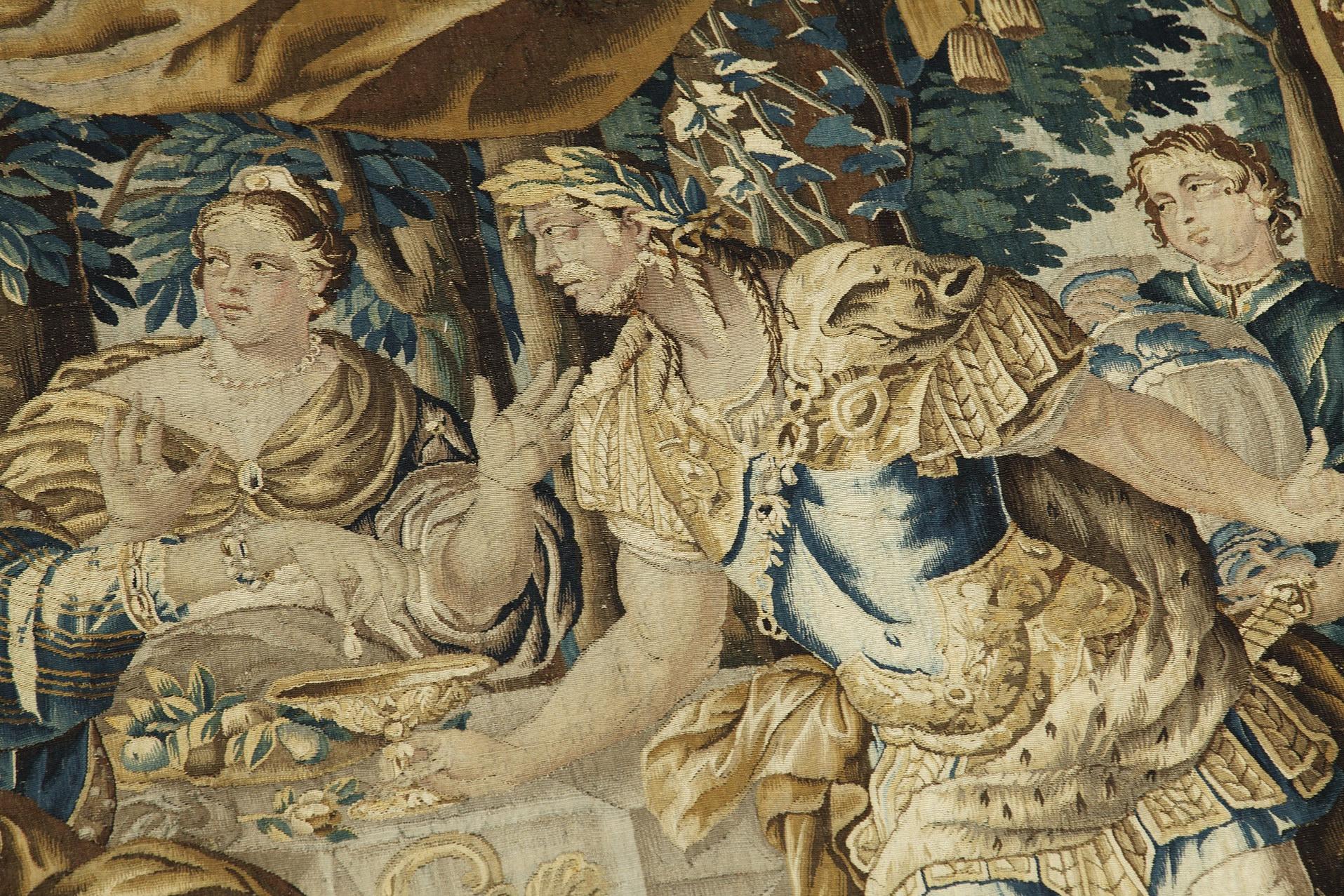Aubusson-Wandteppich „Der Bankett von Kleopatra“, Frankreich, 18. Jahrhundert (18. Jahrhundert und früher) im Angebot