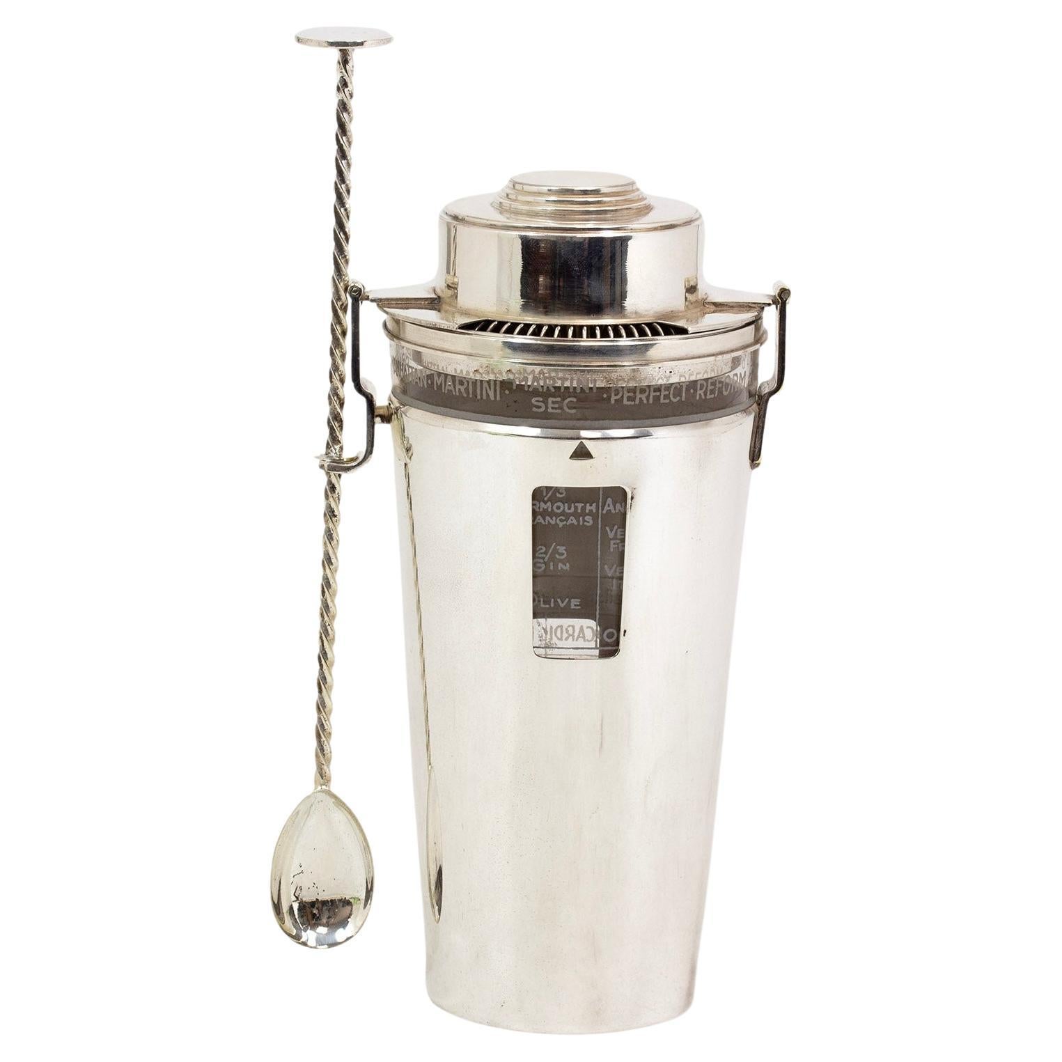 The Barman Art Deco Cocktail Shaker For Sale