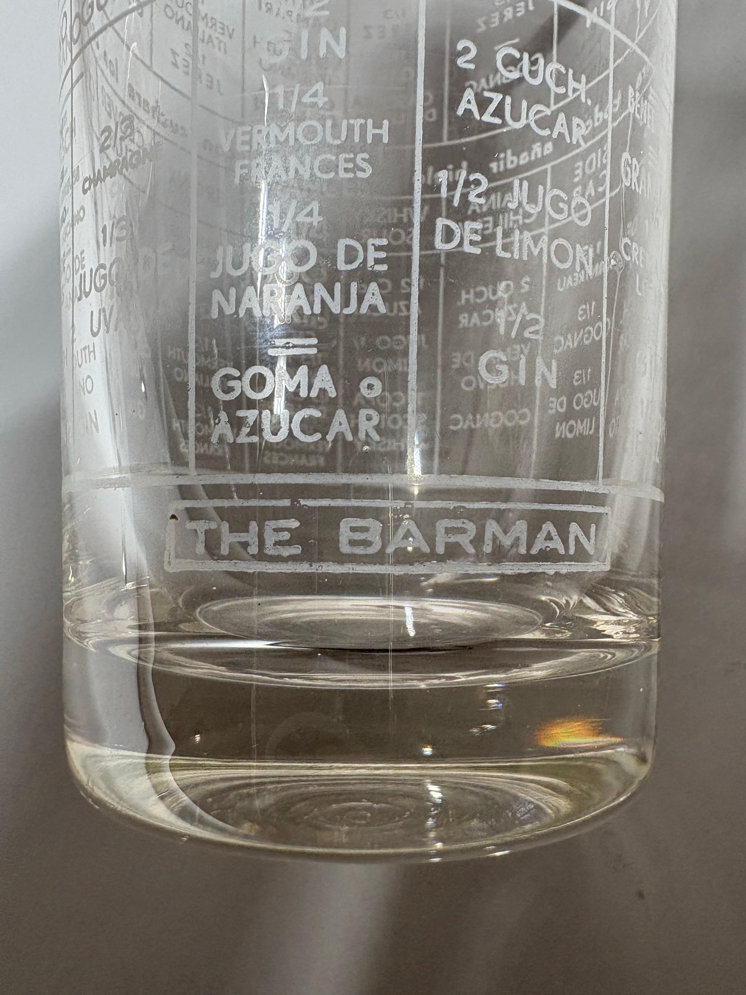 'The Barman' Art Deco Rezept Cocktail Shaker von Ghiso um 1930 im Angebot 6