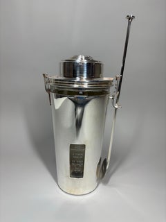 'The Barman' Art Deco recipe Cocktail shaker by Ghiso circa 1930