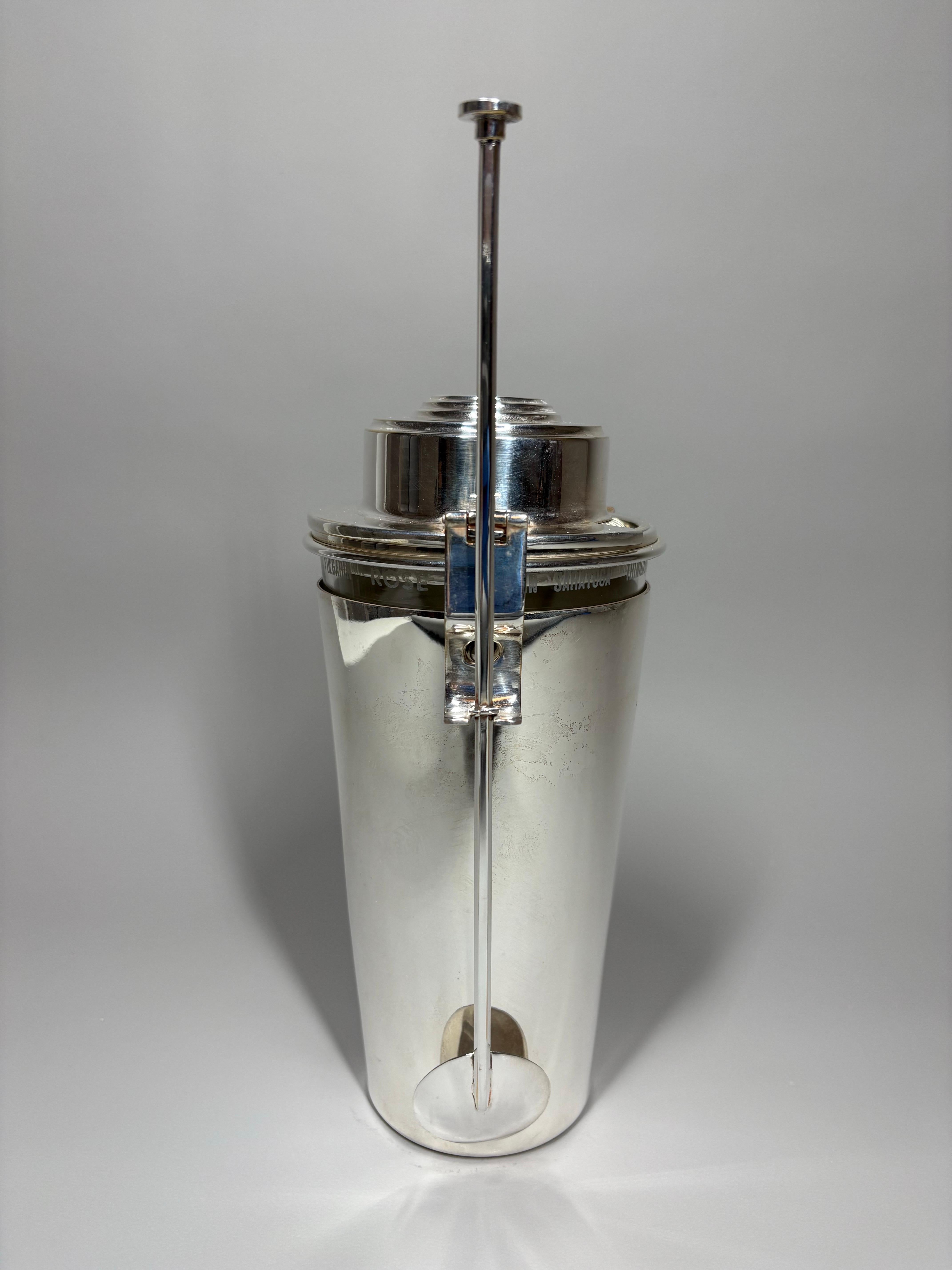 'The Barman' Art Deco Rezept Cocktail Shaker von Ghiso um 1930 (Art déco) im Angebot