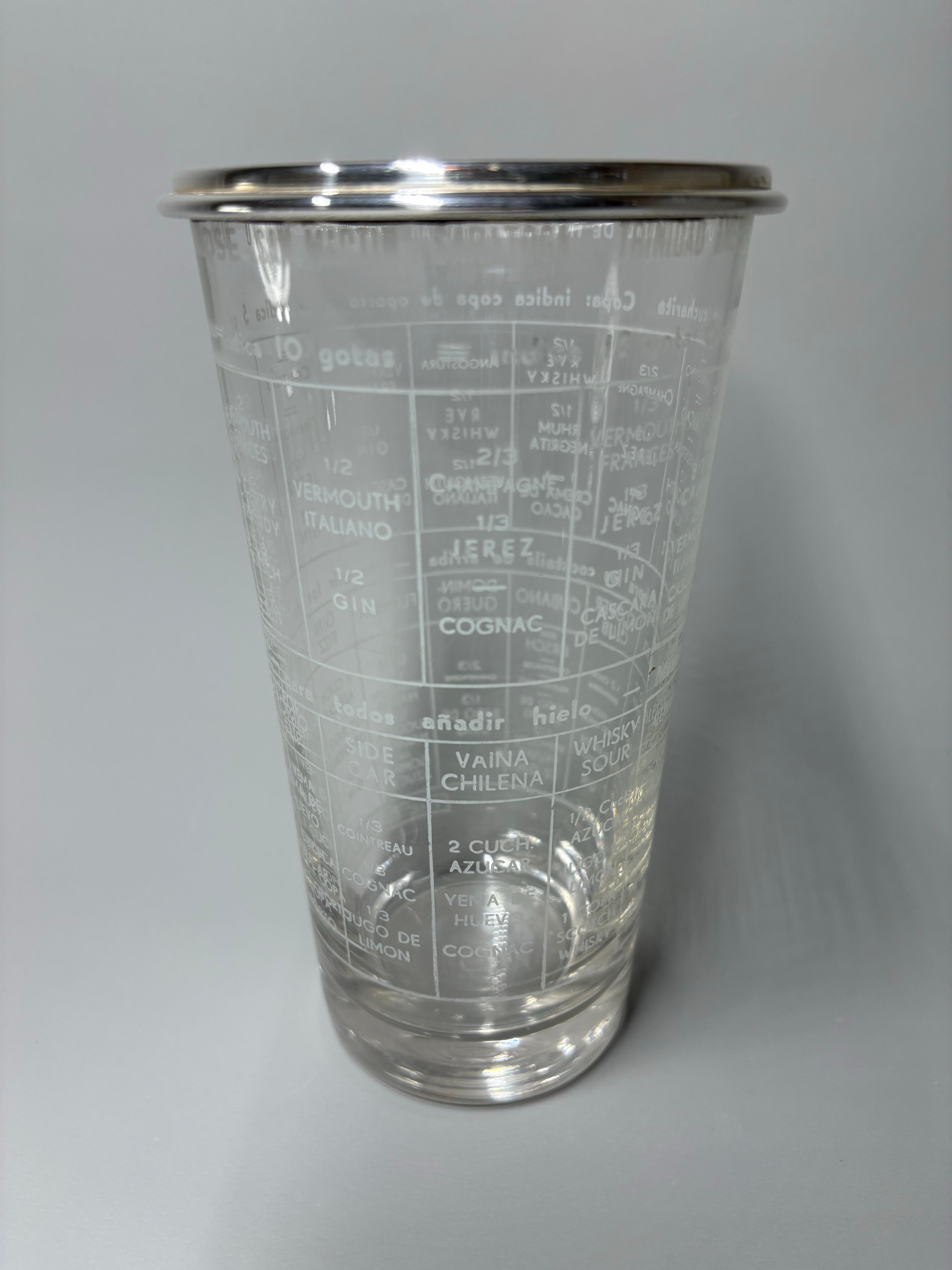 'The Barman' Art Deco Rezept Cocktail Shaker von Ghiso um 1930 im Angebot 3