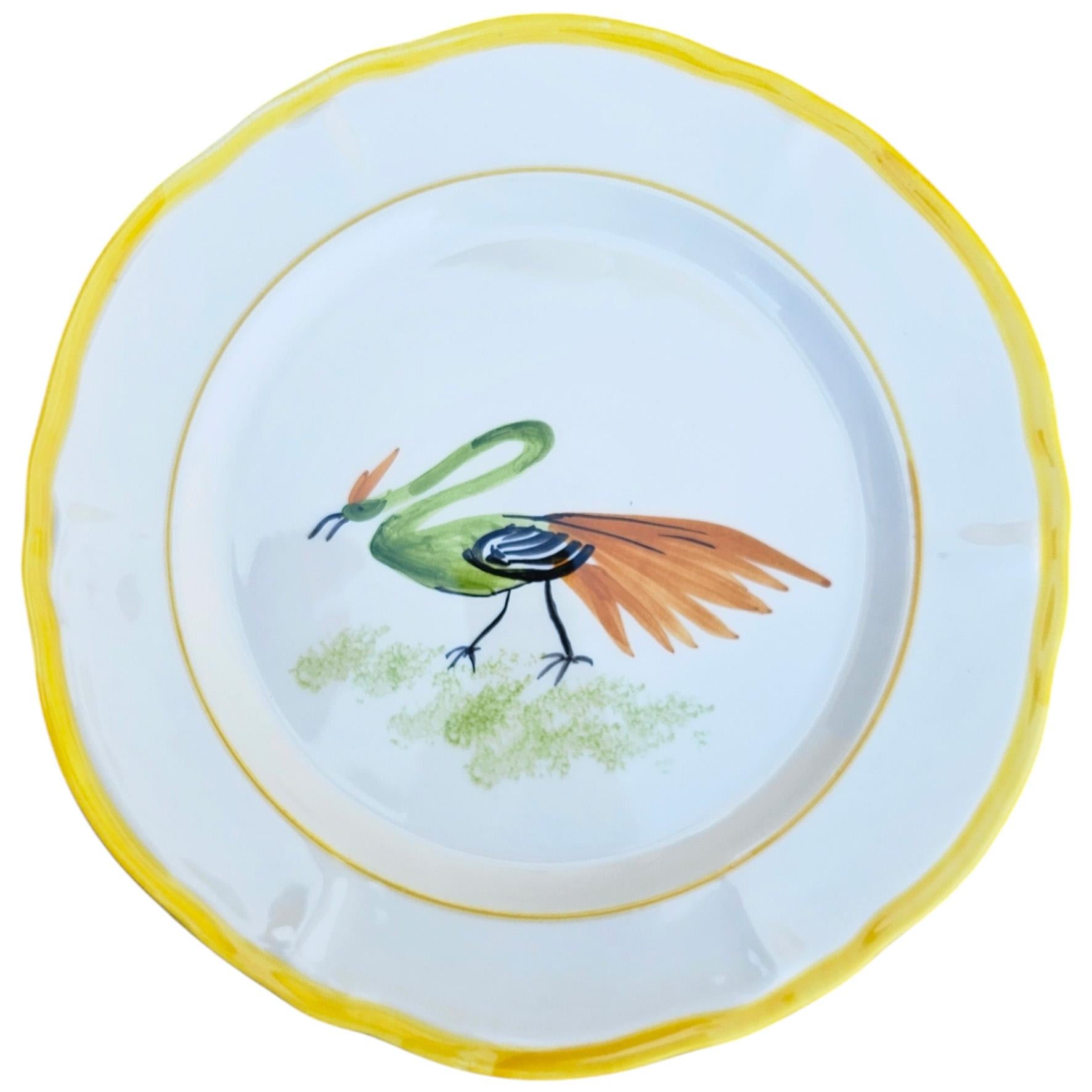 Ceramica Piatto da insalata in ceramica dipinto a mano The Barn - Set di 4 pezzi in vendita