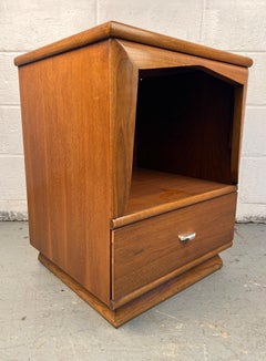 "The Barnsley" Mid-Century Modern Walnut Night Stand by Kent Coffey