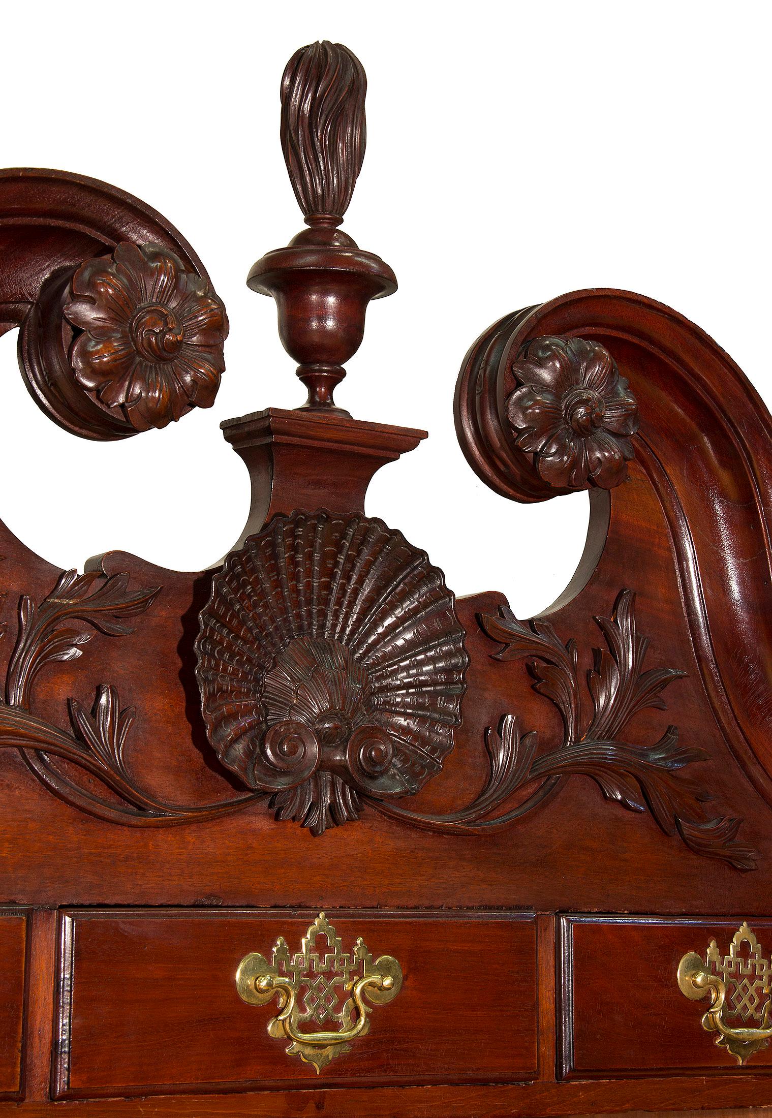 The Baron Steigel Chippendale Carved Mahogany Highboy, Philadelphia, circa 1755 For Sale 2