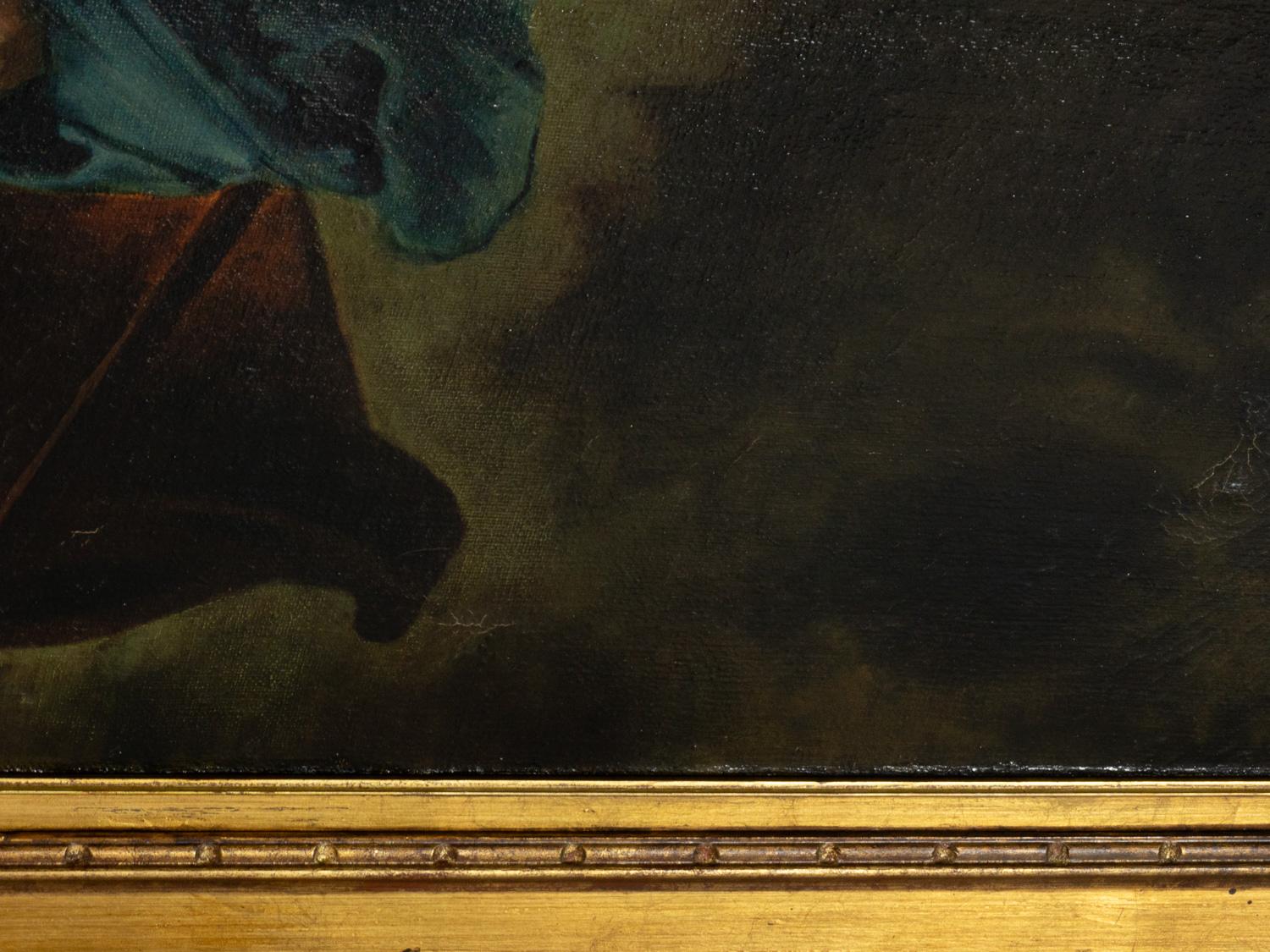 Huilé The Barque of Dante Peinture à l'huile d'après Eugéne Delacroix en vente
