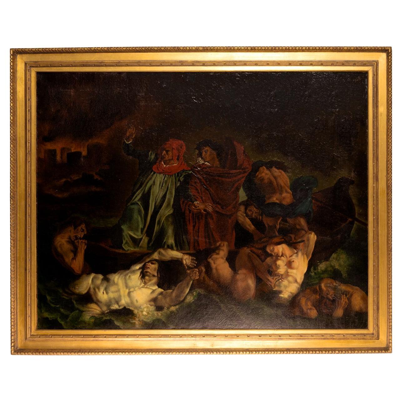 Two Lovers Rococo Oil Painting After François Boucher For Sale at 1stDibs